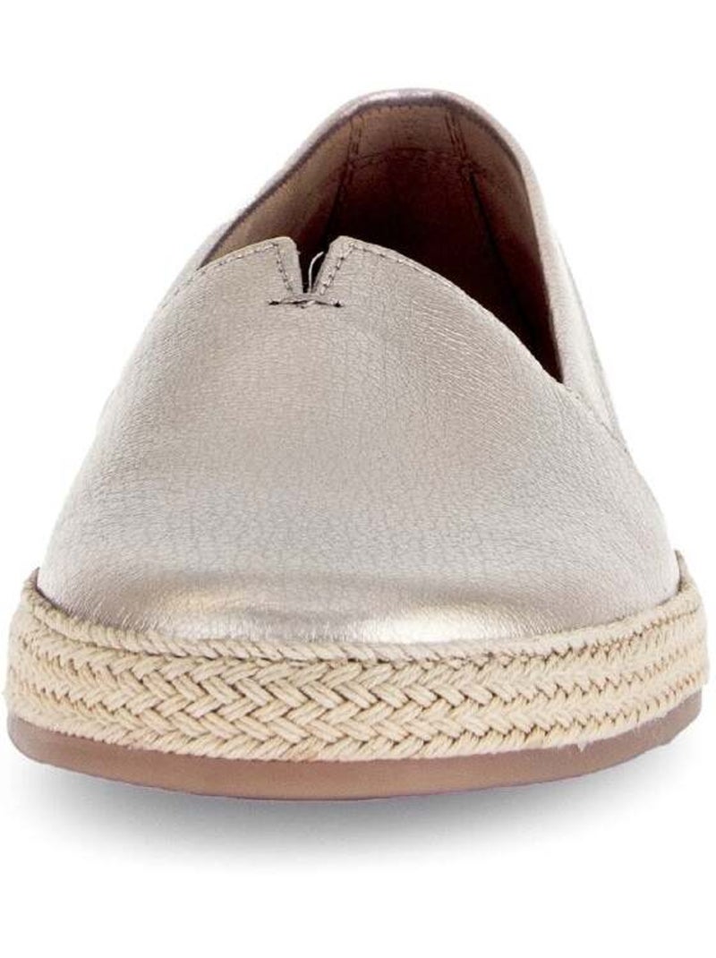Mocassins dorés en cuir métallisé Doré/or - Kiabi
