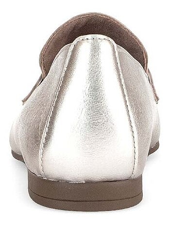 Mocassins dorés en cuir métallisé Gabor