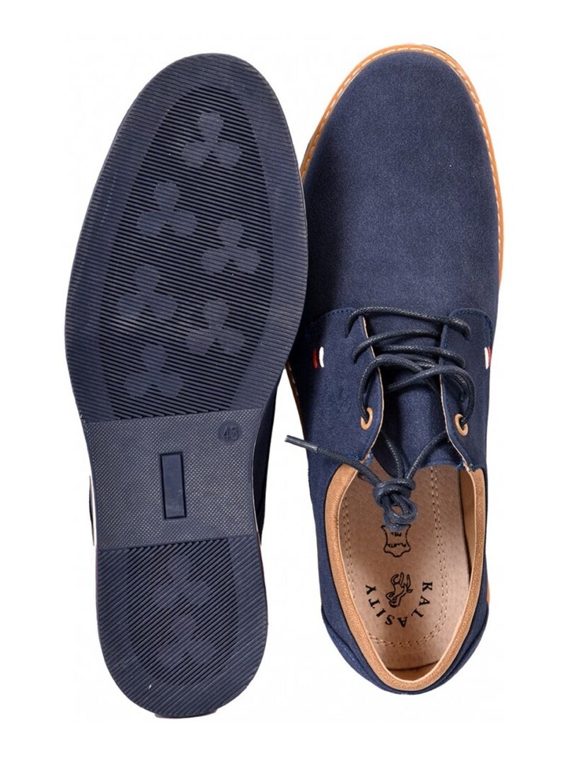 Mocassins Doublure CUIR PREMIUM Bleu marine - Kiabi