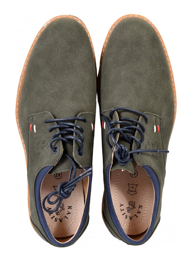 Mocassins Doublure CUIR PREMIUM Kaki - Kiabi
