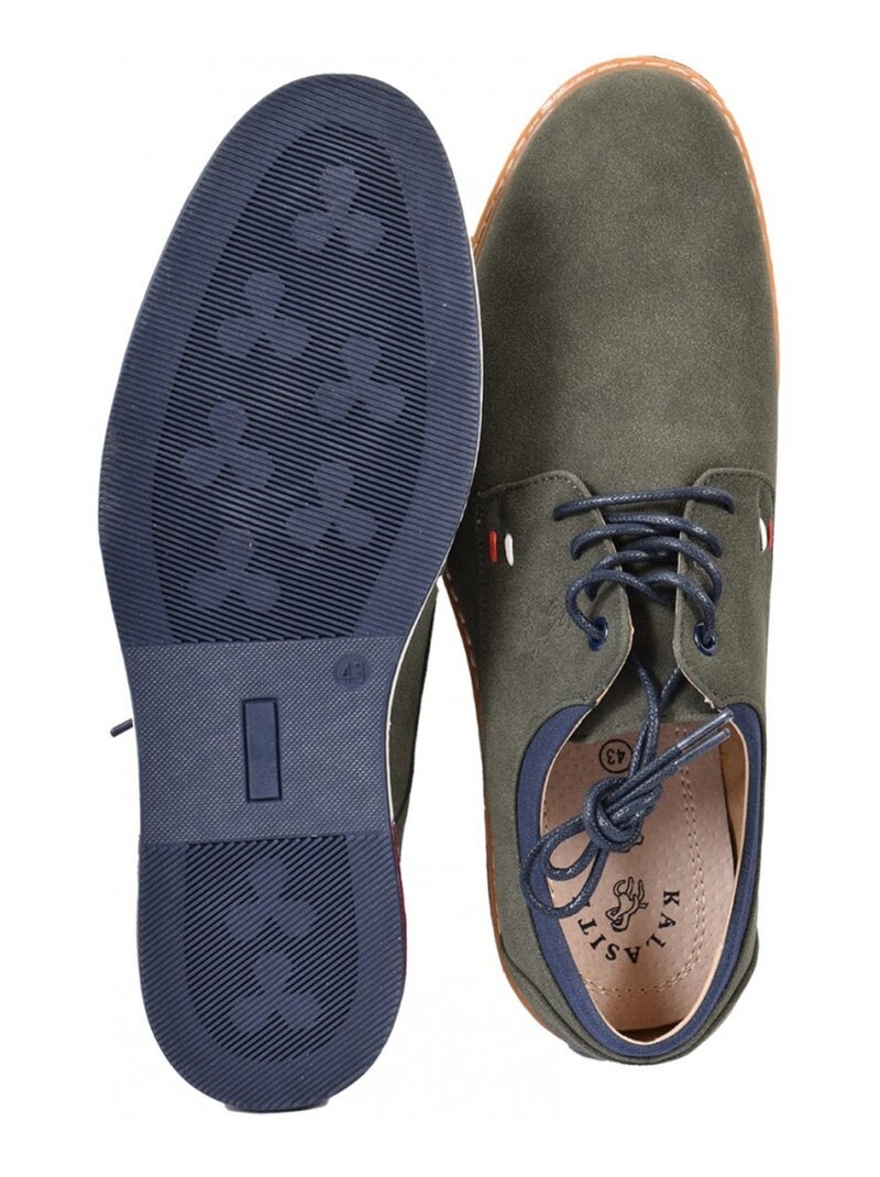 Mocassins Doublure CUIR PREMIUM Kaki - Kiabi