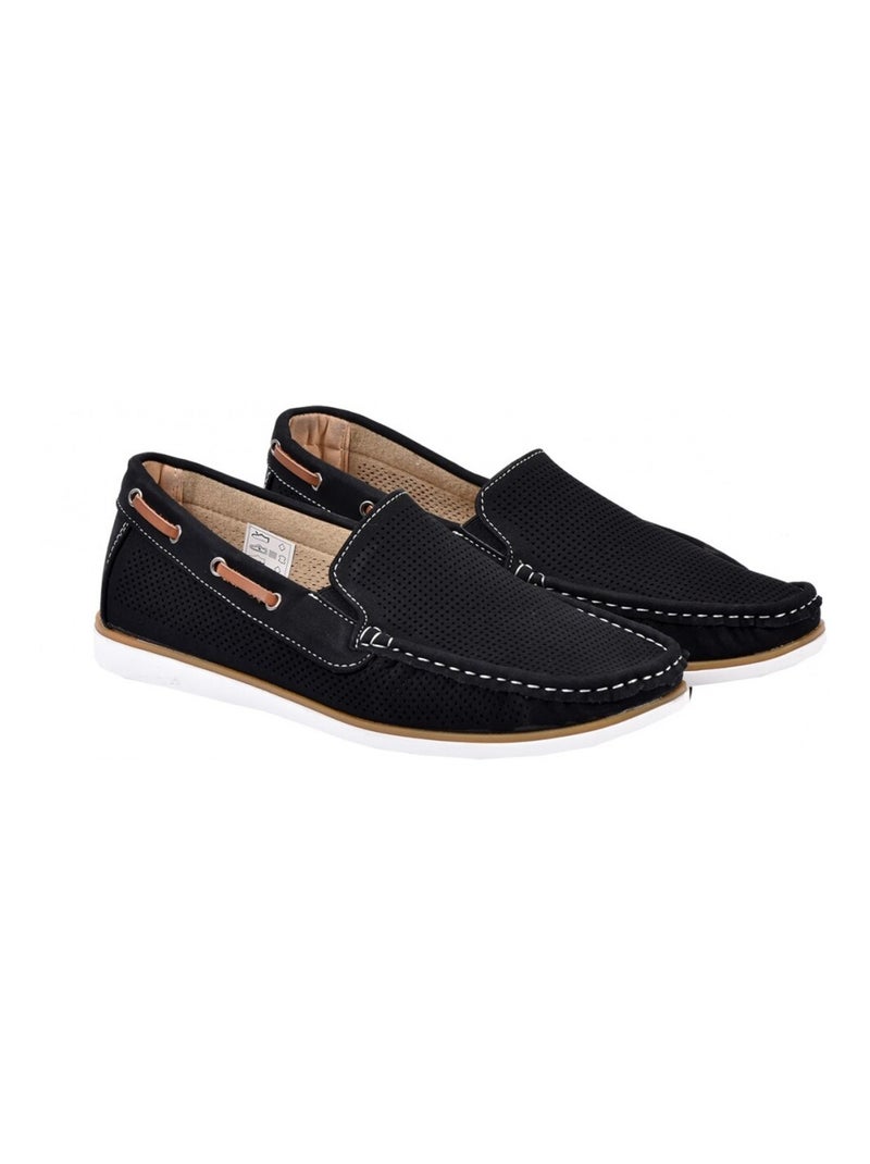 Mocassins Doublure CUIR PREMIUM Noir - Kiabi
