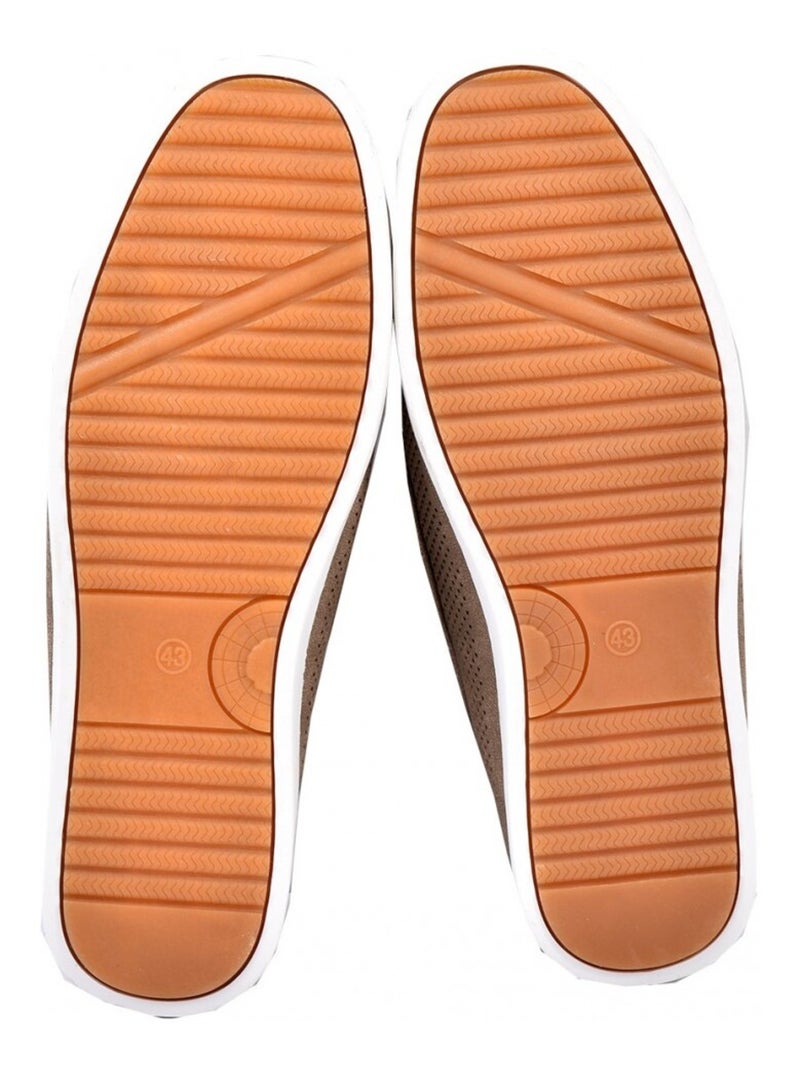 Mocassins Doublure CUIR PREMIUM Taupe - Kiabi