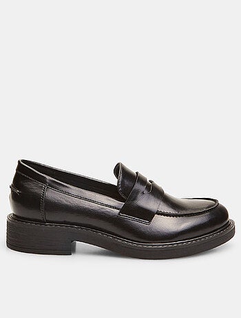 Mocassins effet cuir avec talon BATA