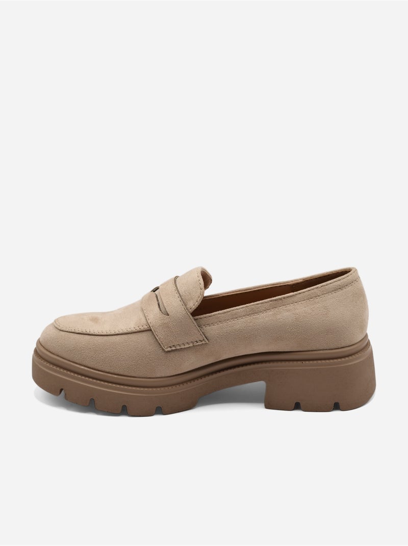 Mocassins effet daim - C M Taupe - Kiabi