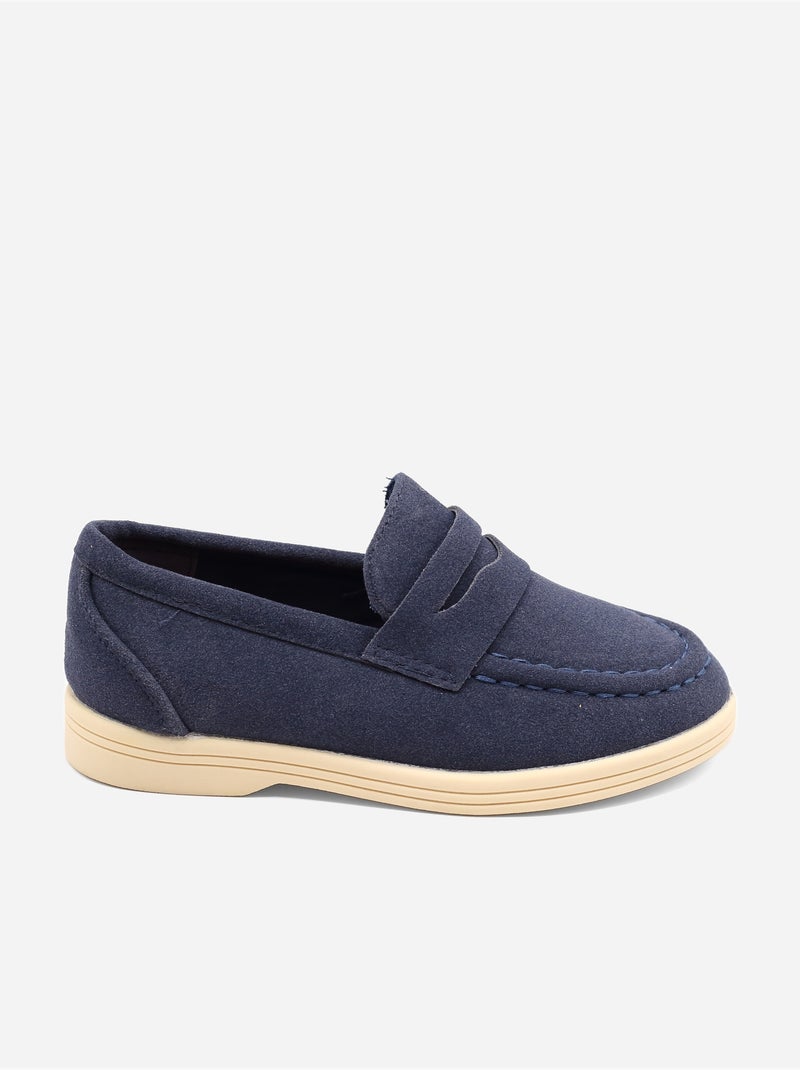 Mocassins effet daim Bleu foncé - Kiabi