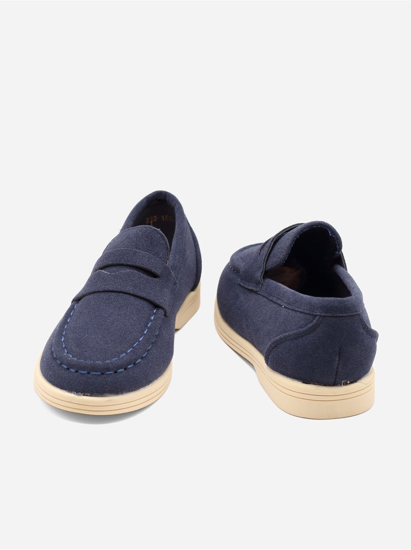 Mocassins effet daim Bleu foncé - Kiabi