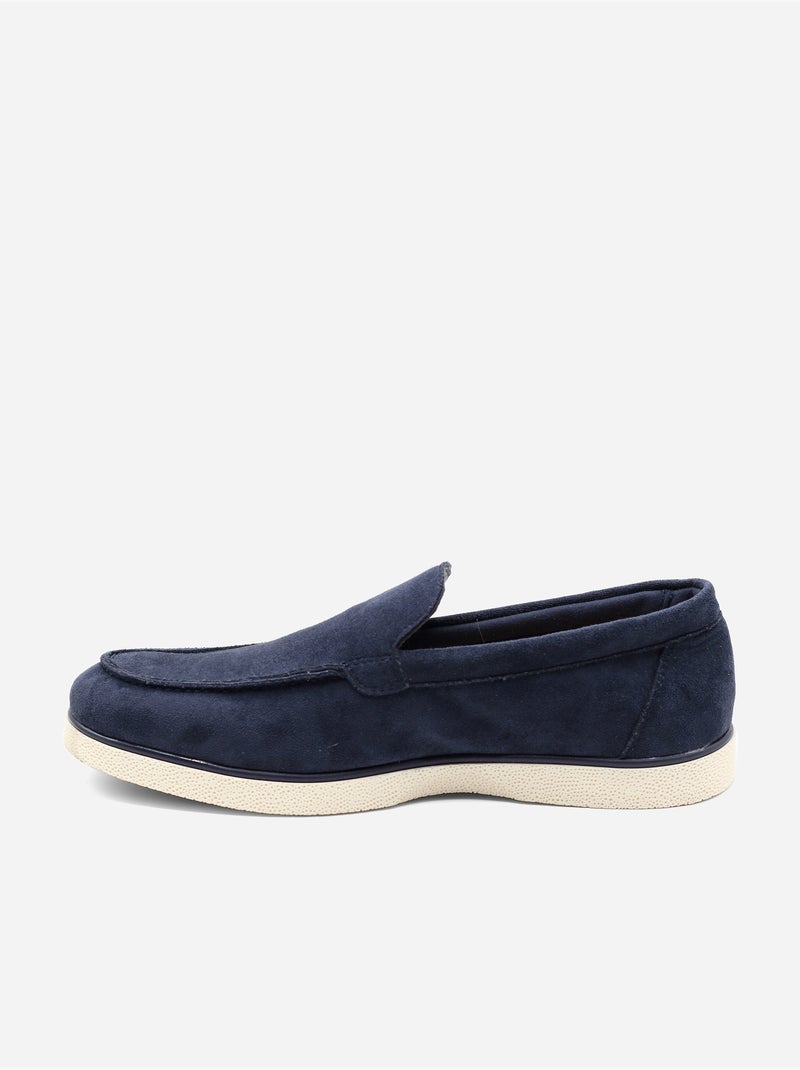 Mocassins effet daim Bleu - Kiabi