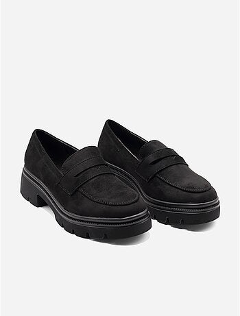 Mocassins effet daim