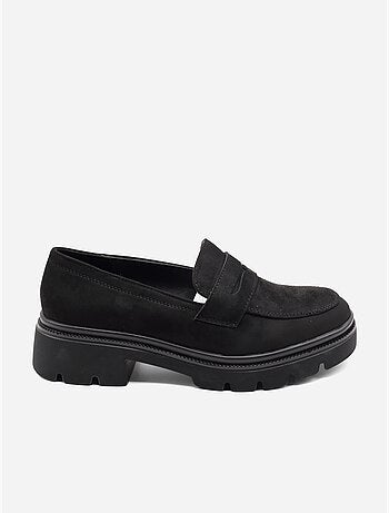 Mocassins effet daim