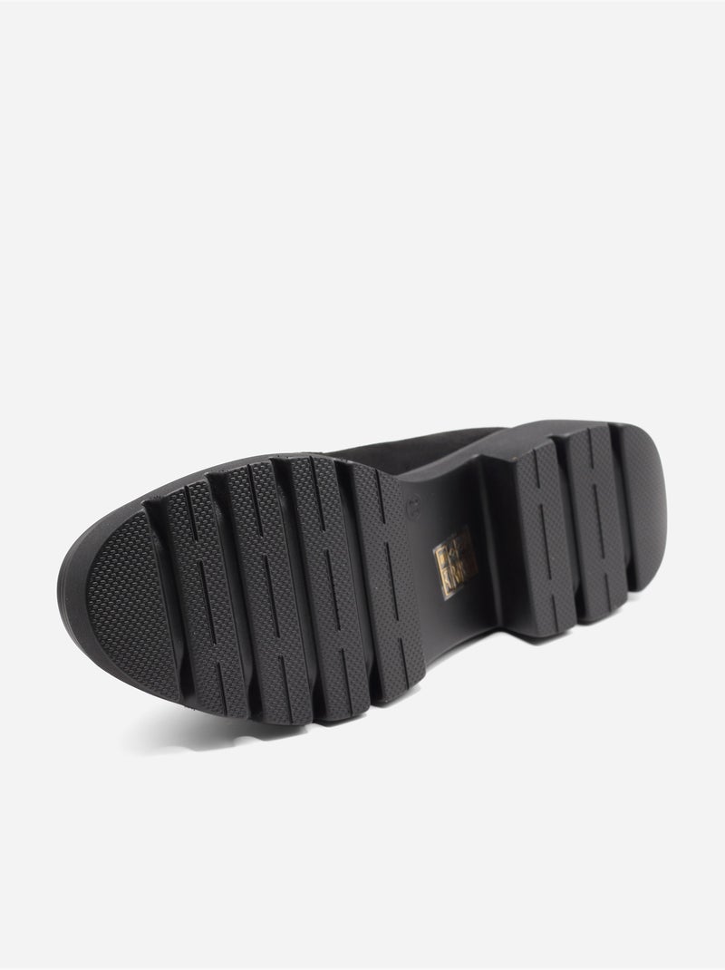 Mocassins effet daim Noir - Kiabi