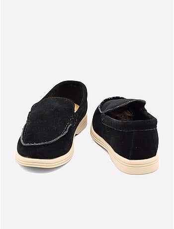 Mocassins effet daim
