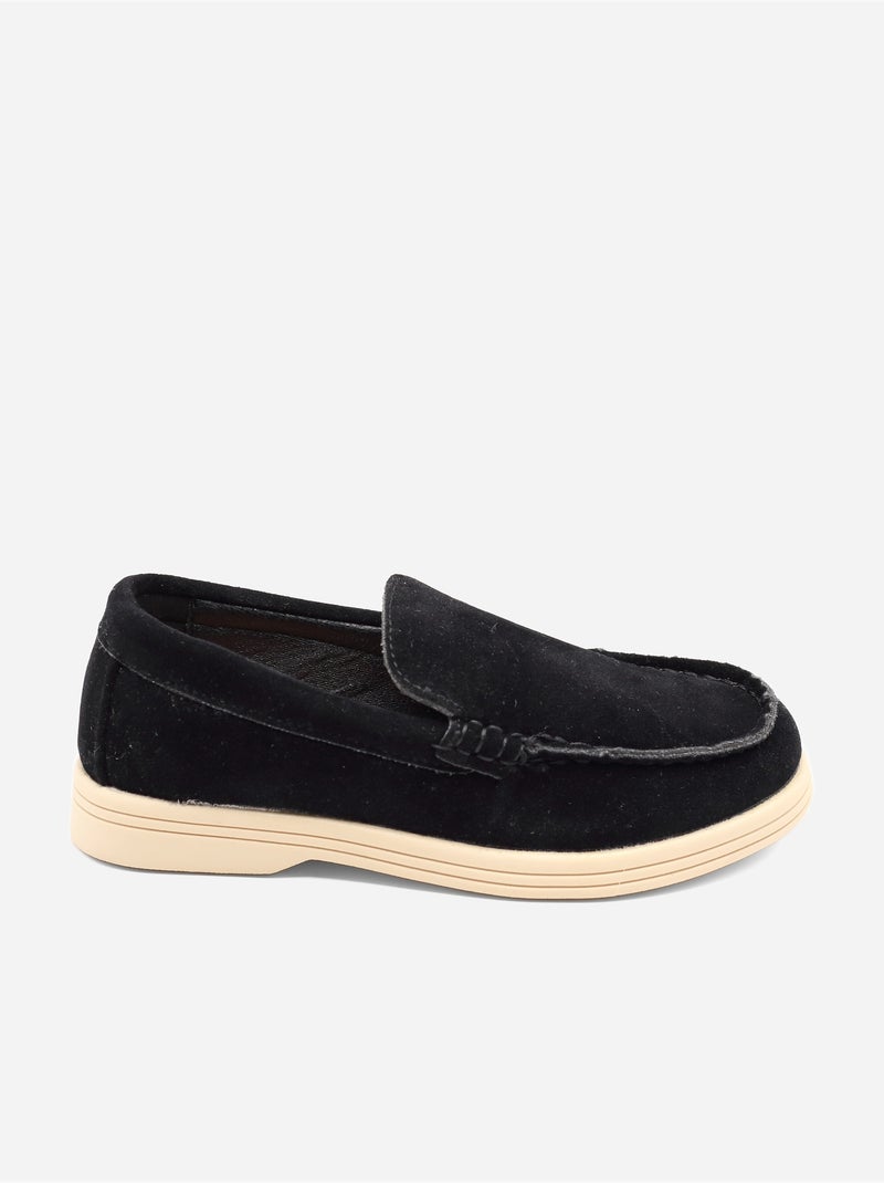 Mocassins effet daim Noir - Kiabi
