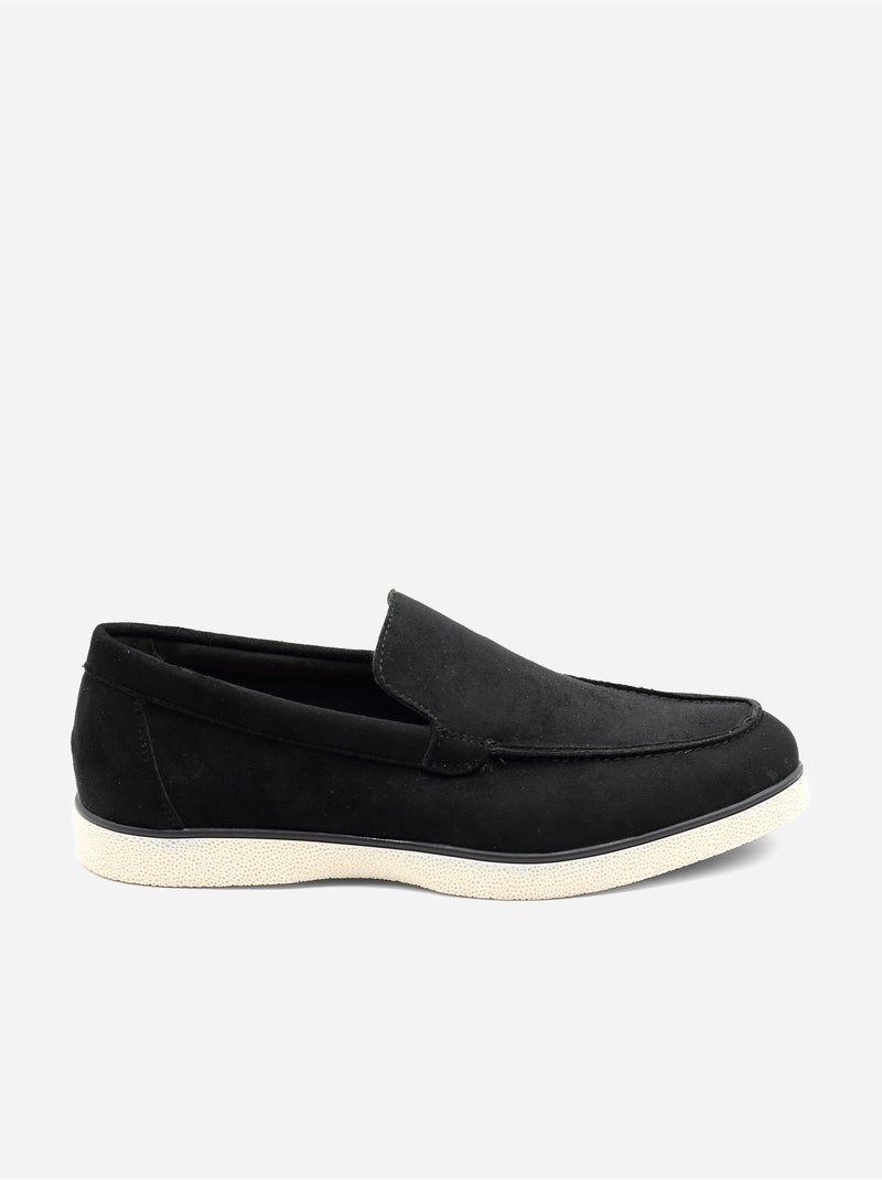 Mocassins effet daim Noir - Kiabi