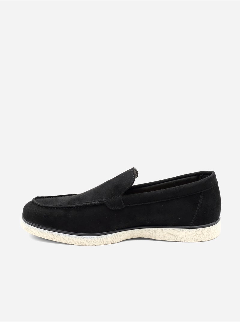Mocassins effet daim Noir - Kiabi