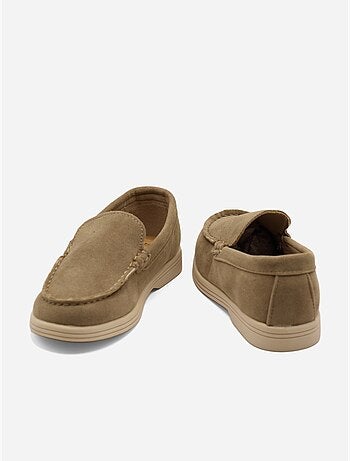 Mocassins effet daim