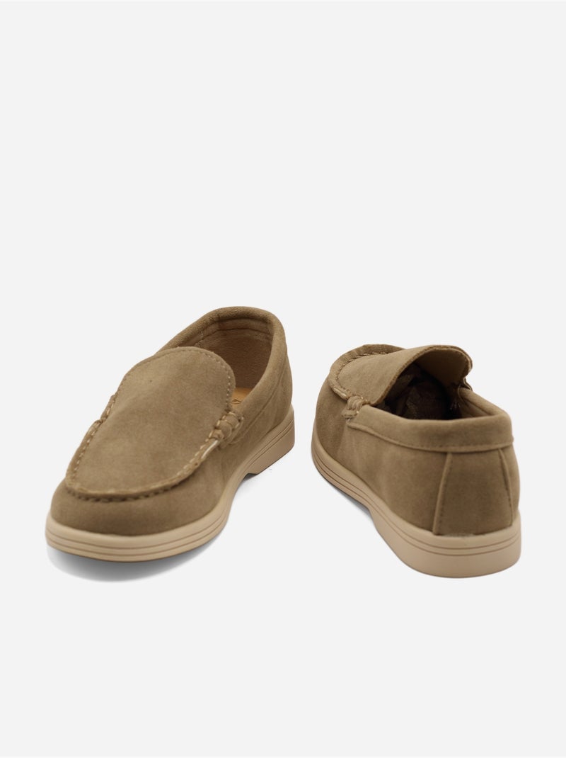Mocassins effet daim Taupe - Kiabi