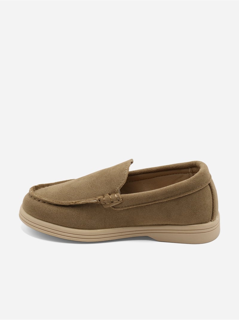 Mocassins effet daim Taupe - Kiabi