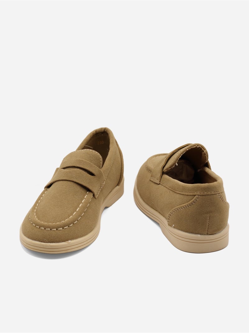 Mocassins effet daim Taupe - Kiabi