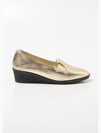 Mocassins élastiqués confort en cuir - Afibel