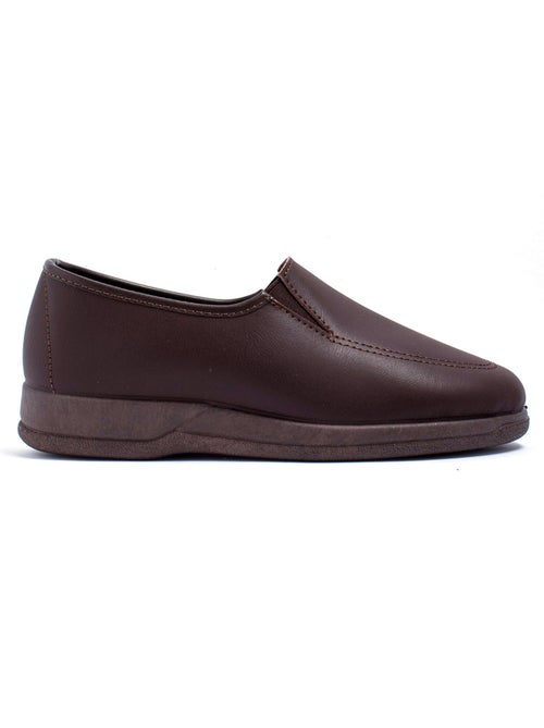 Mocassins élastiqués confort en cuir - Afibel - Kiabi