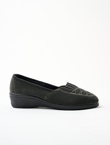 Mocassins élastiqués cuir grande largeur - Afibel
