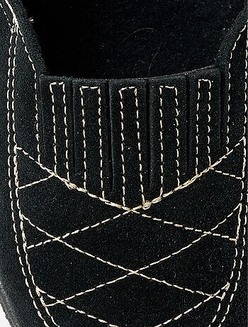 Mocassins élastiqués cuir grande largeur - Afibel