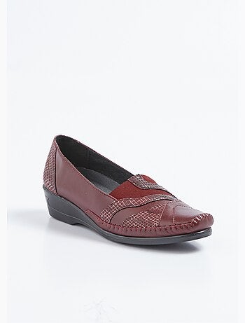 Mocassins élastiqués cuir largeur confort - Afibel