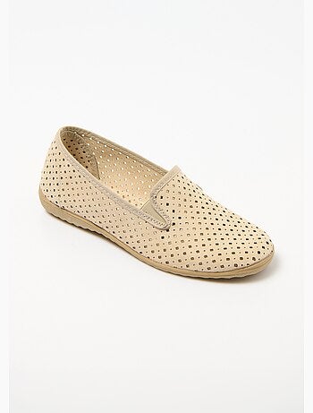 Mocassins élastiqués perforés largeur confort - Afibel