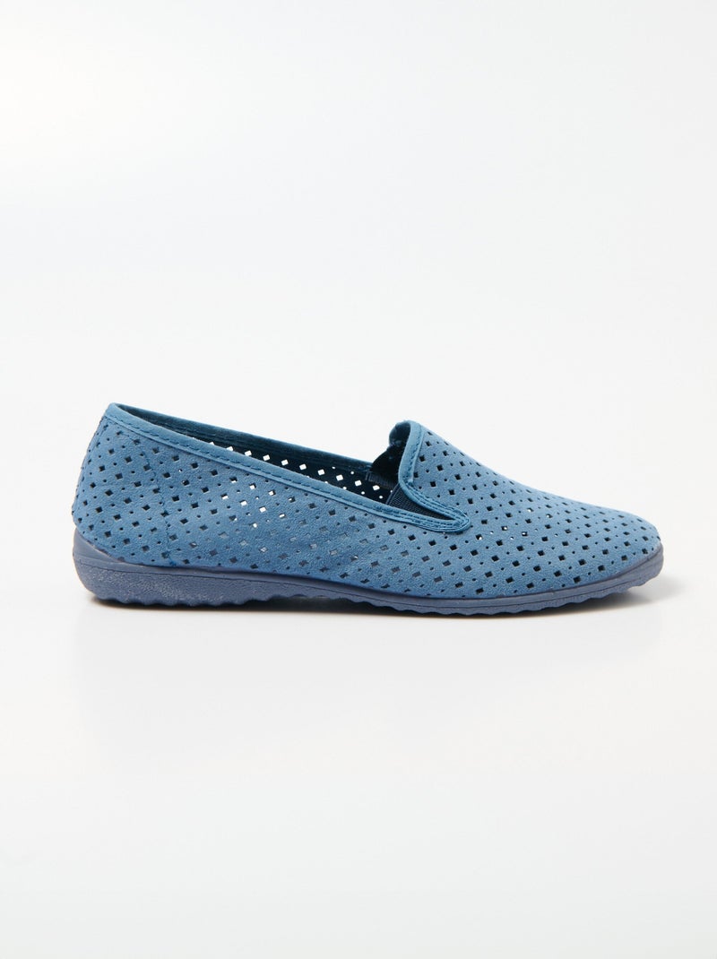 Mocassins élastiqués perforés largeur confort - Afibel Beige - Kiabi