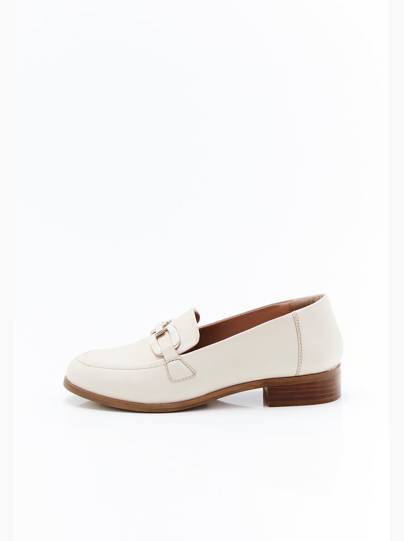 Mocassins en cuir - Damart Blanc - Kiabi