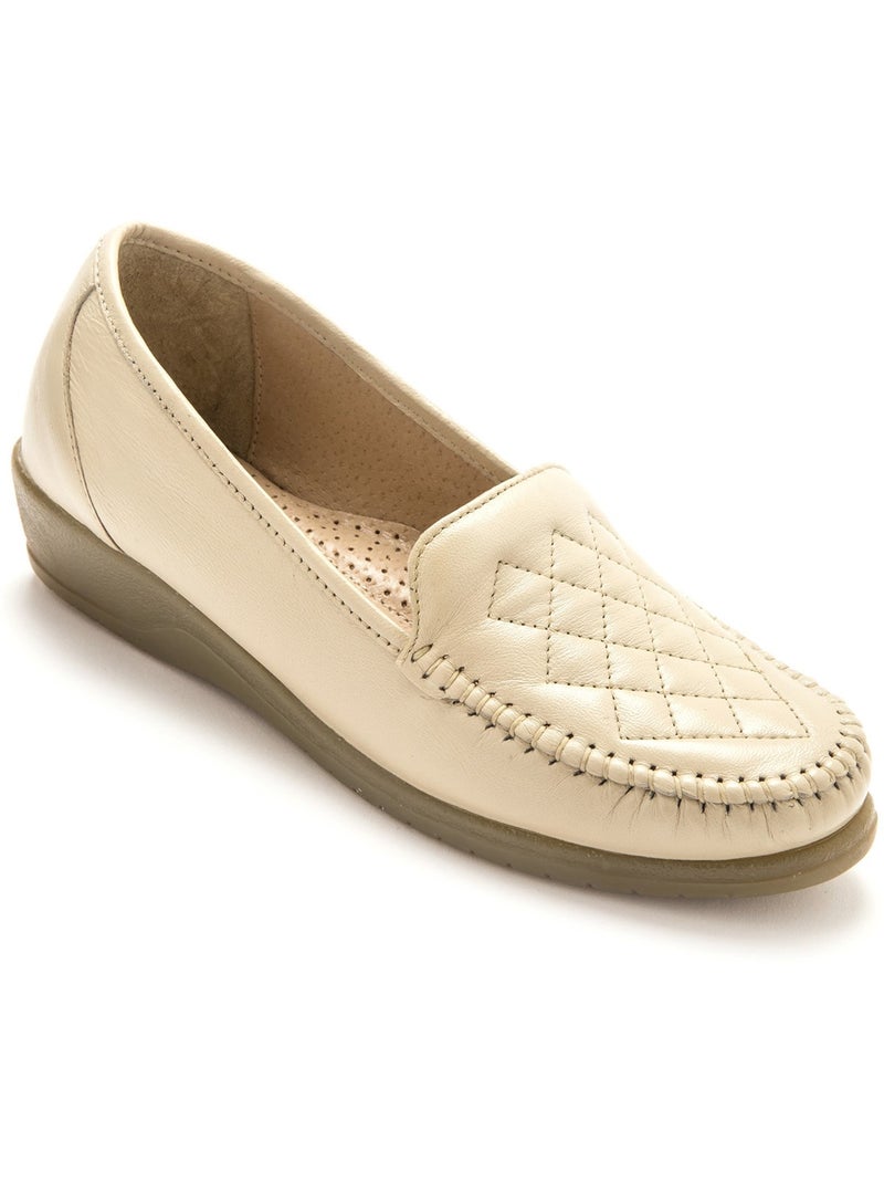 Mocassins en cuir - PEDICONFORT Beige - Kiabi