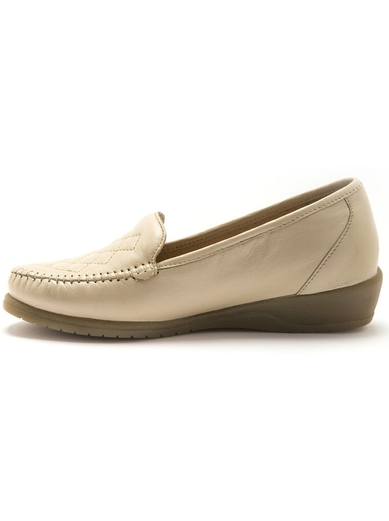 Mocassins en cuir - PEDICONFORT Beige - Kiabi