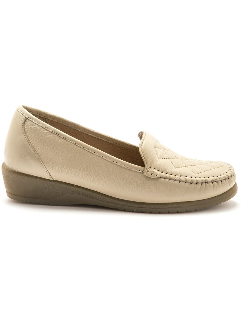 Mocassins en cuir - PEDICONFORT Beige - Kiabi