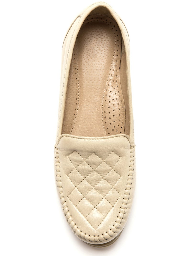 Mocassins en cuir - PEDICONFORT Beige - Kiabi