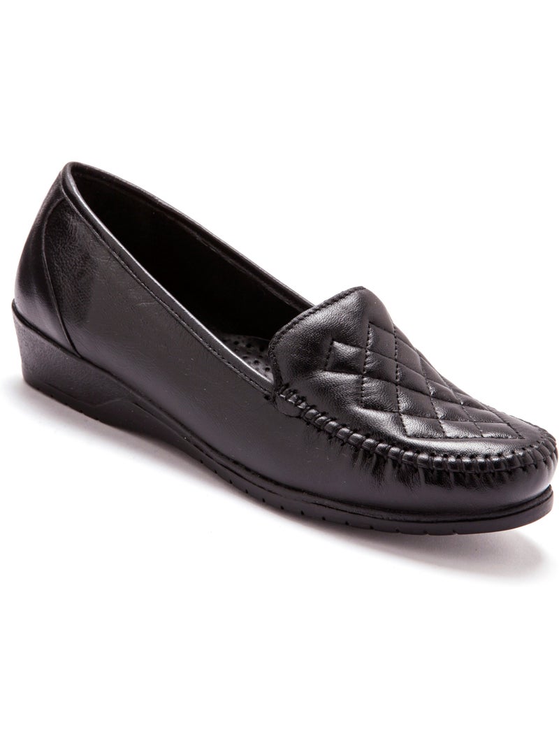 Mocassins en cuir - PEDICONFORT Noir Noir - Kiabi