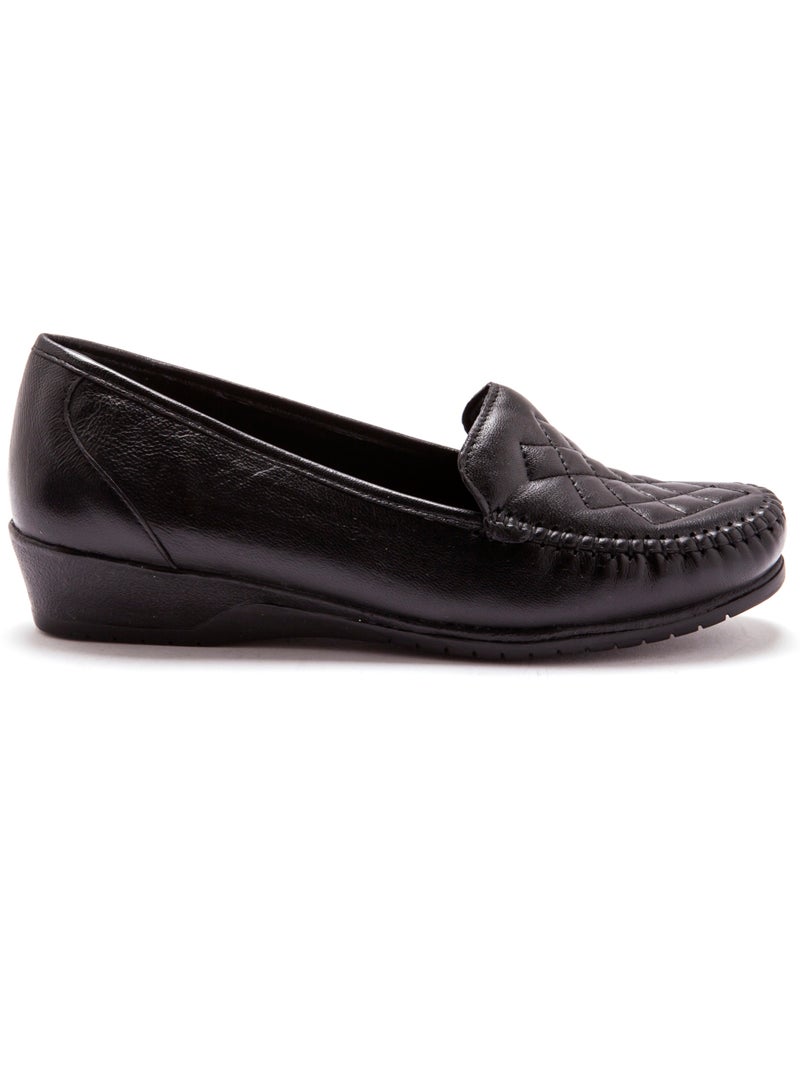 Mocassins en cuir - PEDICONFORT Noir Noir - Kiabi
