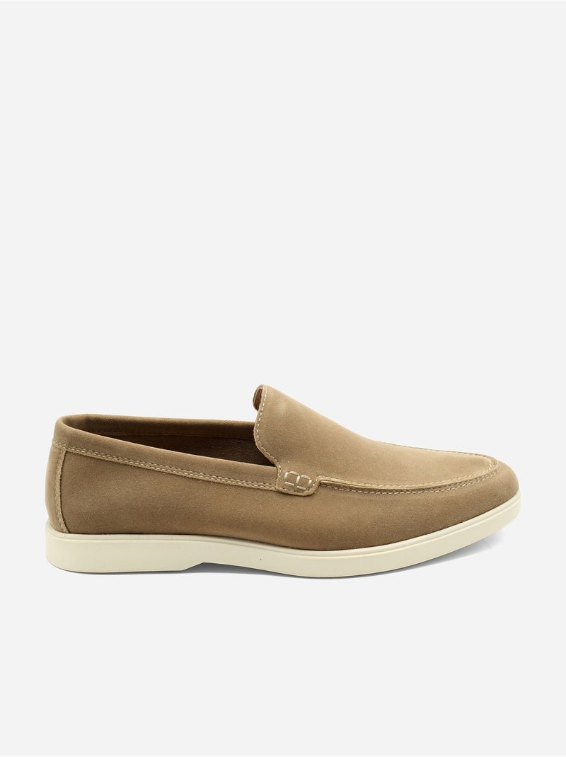 Mocassins en cuir - Uomo Beige - Kiabi