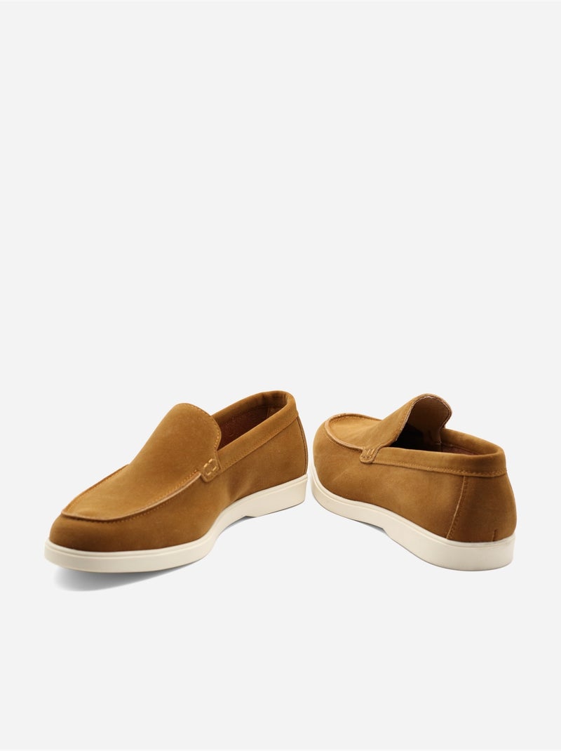 Mocassins en cuir - Uomo Camel - Kiabi