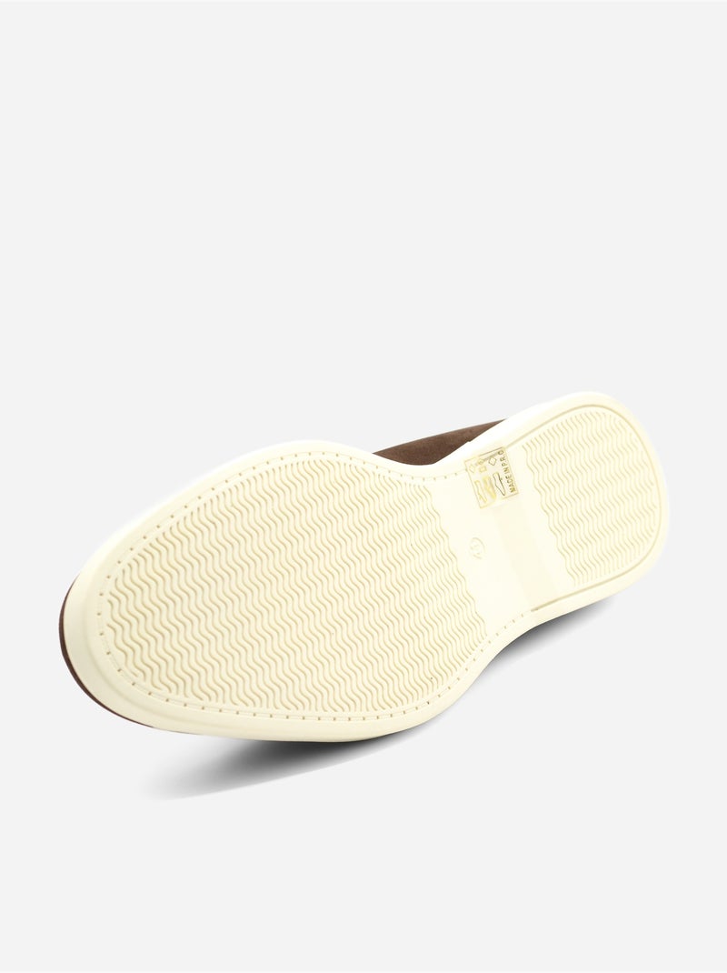 Mocassins en cuir - Uomo Marron foncé - Kiabi