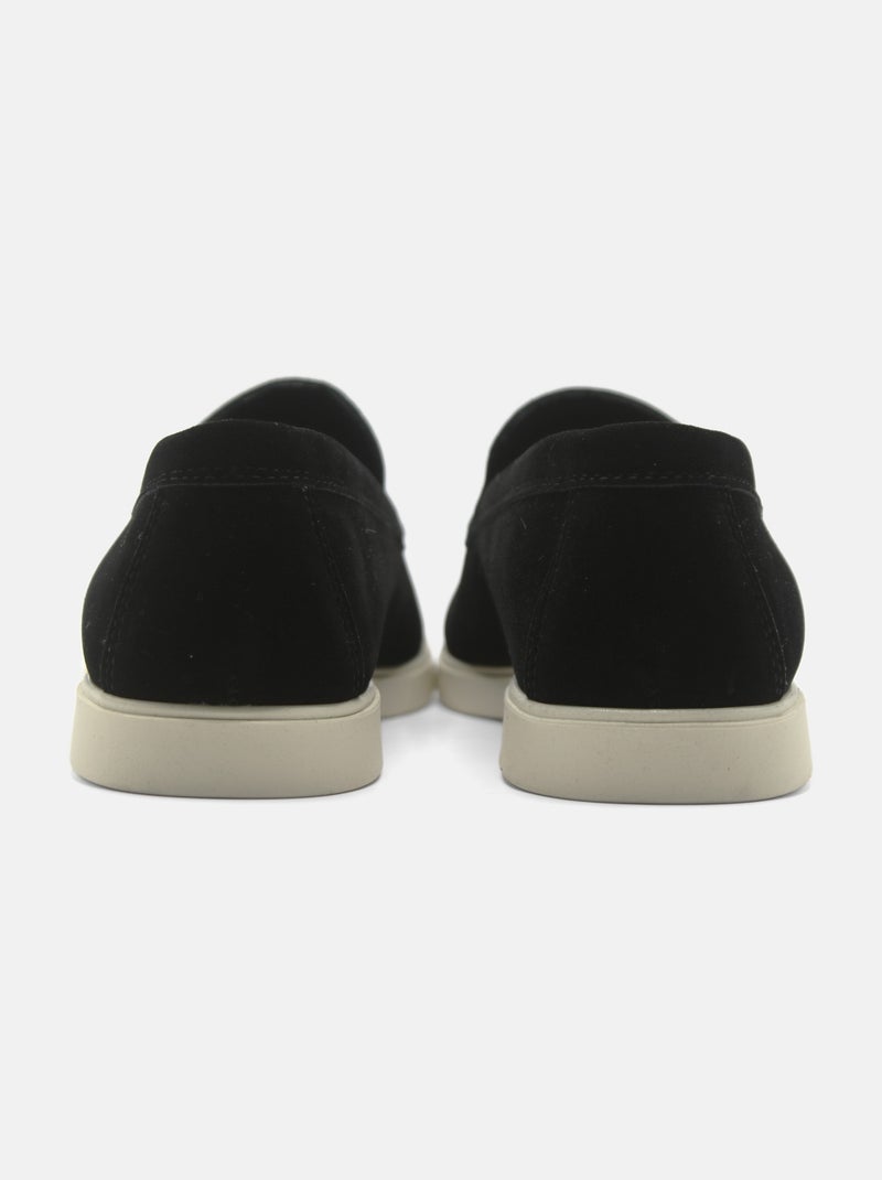 Mocassins en cuir - Uomo Noir - Kiabi