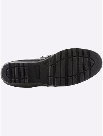 Mocassins en cuir avec bride élastique et semelle amortissante - Taille standard - Witt