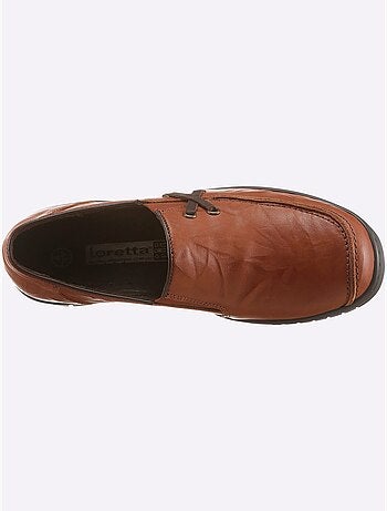 Mocassins en cuir avec élastiques latéraux et semelle amortissante - Taille standard - Witt
