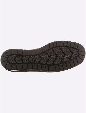 Mocassins en cuir avec élastiques latéraux et semelle amortissante - Taille standard - Witt