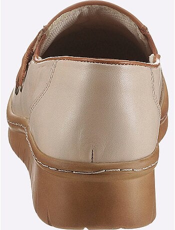 Mocassins en cuir avec élastiques latéraux et semelle amortissante - Taille standard - Witt
