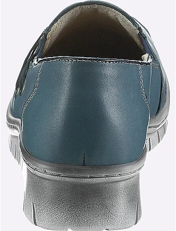 Mocassins en cuir avec élastiques latéraux et semelle amortissante - Taille standard - Witt