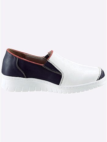 Mocassins en cuir avec élastiques latéraux et semelle amortissante - Taille standard - Witt