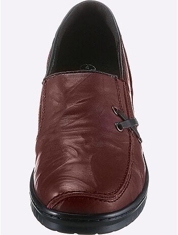 Mocassins en cuir avec élastiques latéraux et semelle amortissante - Taille standard - Witt