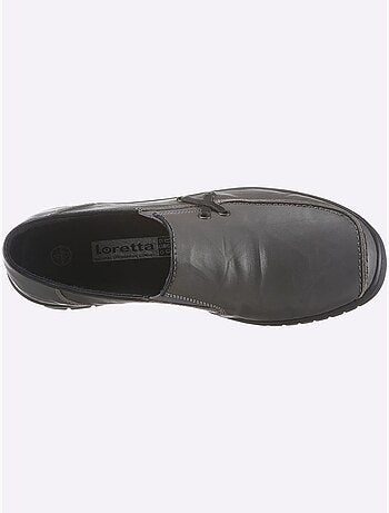 Mocassins en cuir avec élastiques latéraux et semelle amortissante - Taille standard - Witt