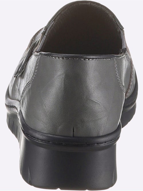 Mocassins en cuir avec élastiques latéraux et semelle amortissante - Taille standard - Witt - Kiabi